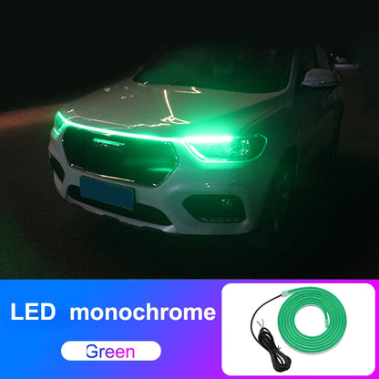 Car Hood Daytime Running Light Strip Waterproof Flexible LED Auto Decorative Atmosphere Lamp Ambient Backlight 12V Universal