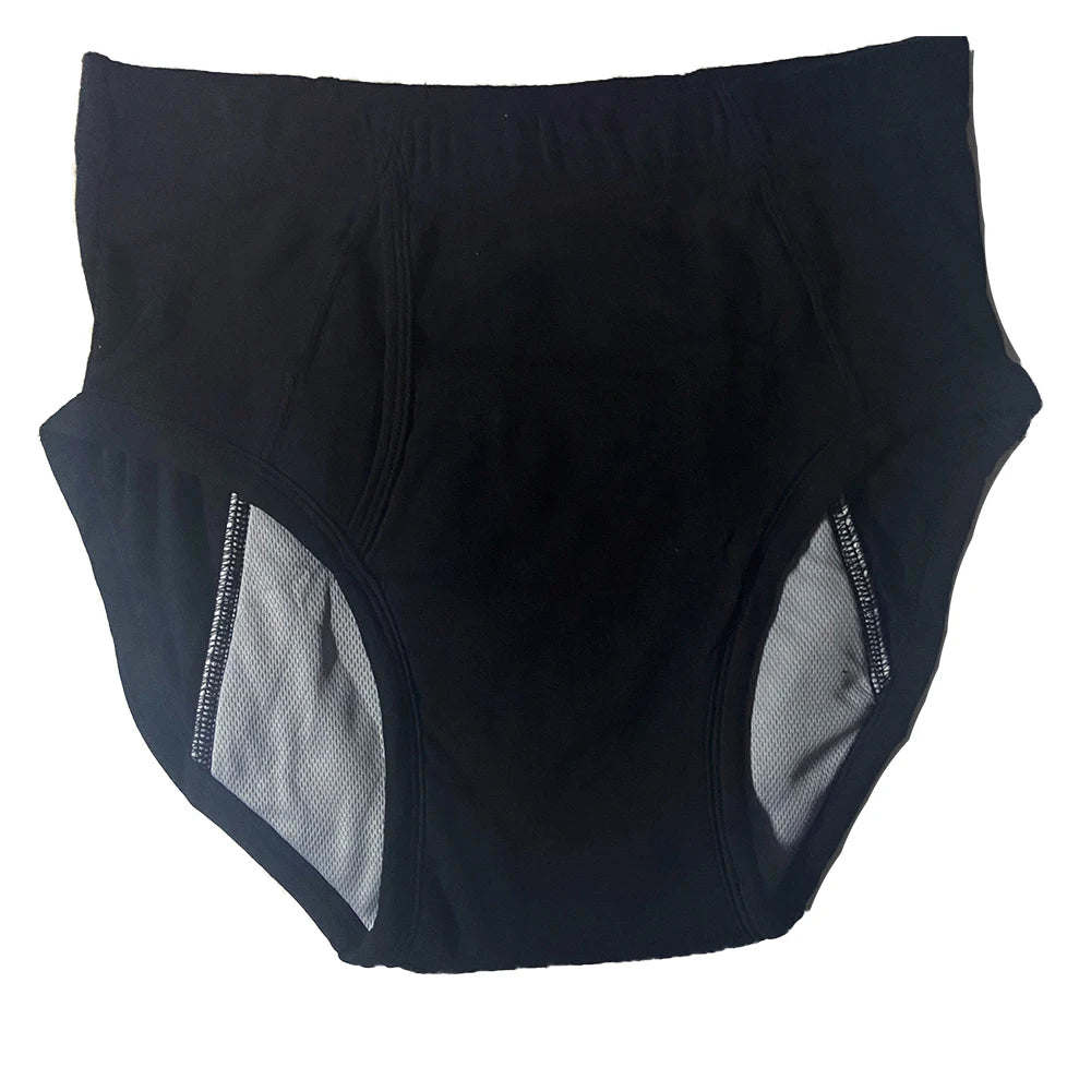 Men's Washable Incontinence Shorts Open Underwear Adults Patient Reusable Breathable Pant Diapers for Adults Prostate 500ml