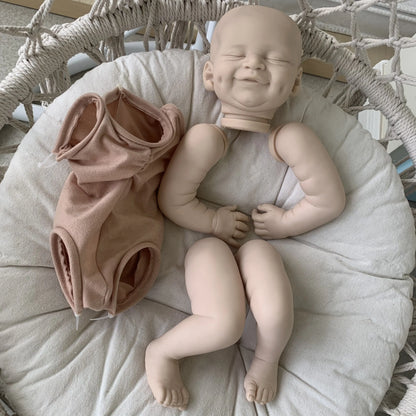 19Inch Reborn Doll Kit Cecilia Soft Fresh Color Vinyl Unfinished Doll Parts with COA