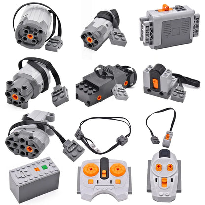 MOC High-Tech Power Functions Servo Motor Polarity Switch Light Set IR Speed Remote Control Receiver Battery Box DIY toys