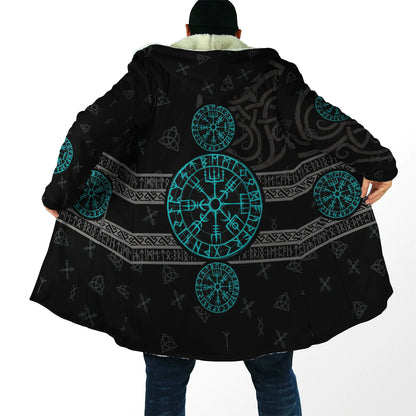 Winter Fashion Mens Hooded cloak Lion Tattoo Wolf 3D Printing Thick Fleece wind breaker Unisex Casual Warm Hood cloak DP04