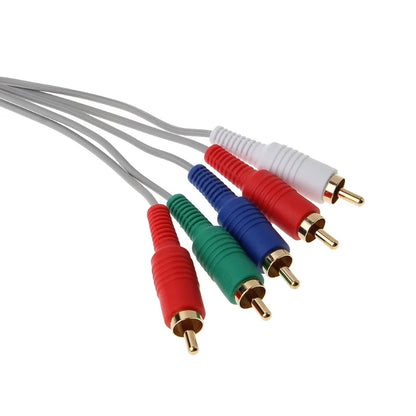 1.8m Component 1080P HDTV AV Audio 5RCA Adapter Cable For Nintendo Wii Console