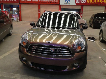 Premium Gloss Chameleon Pearl Glitter Metallic Green purple Vinyl Car Wrap Foil With Air Release Diamond Car Sticker Decal