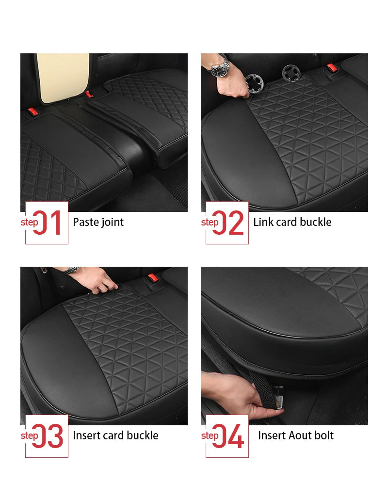 Four Seasons Universal Car Seat Cover Luxury PU Leather Car Seat-cover Cushion Protector Mat For Most Car Sedan SUV&Hatchback