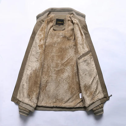 2025 Autumn Men Jackets 100% Cotton Chaqueta Casual Solid Fashion Vintage Warm Vestes Coats High Quality M-5XL Winter Jacket Men