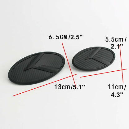 1 SET(7 Pcs) K Logo 3D Emblem Front Grille Trunk + Steering Wheel + Wheel Center Caps Sticker Badge for OPTIMA K5 Forte Koup