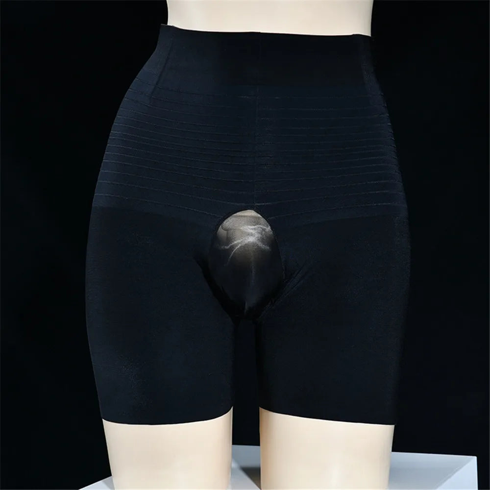 Sexy Men Slimming Panties High Waist Shaping Control Panties Compression Underwear Abdomen Belly Shaper Short Plus Size F24