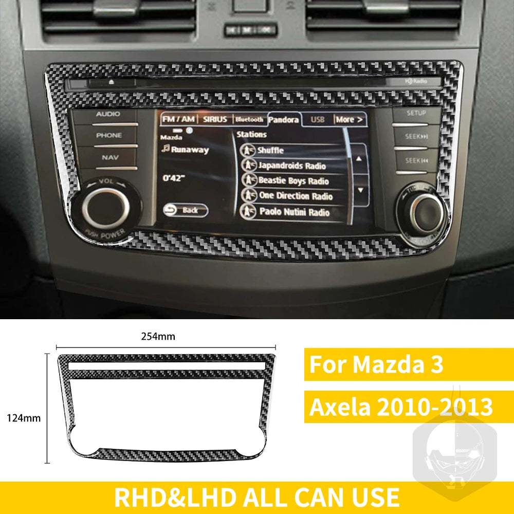 Whole Interior Stickers For Mazda 3 Axela 2010-2013 Carbon Fiber Car Accessories Dash Trim Gear Shift Console Cover Molding
