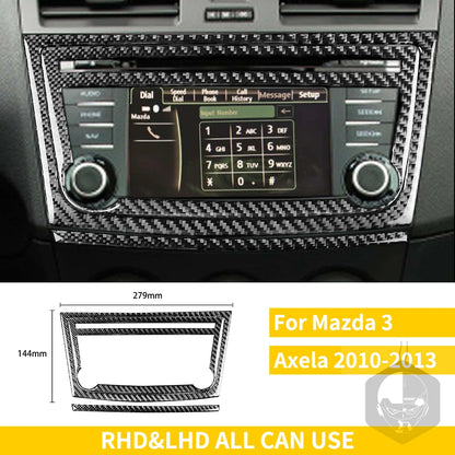 Whole Interior Stickers For Mazda 3 Axela 2010-2013 Carbon Fiber Car Accessories Dash Trim Gear Shift Console Cover Molding