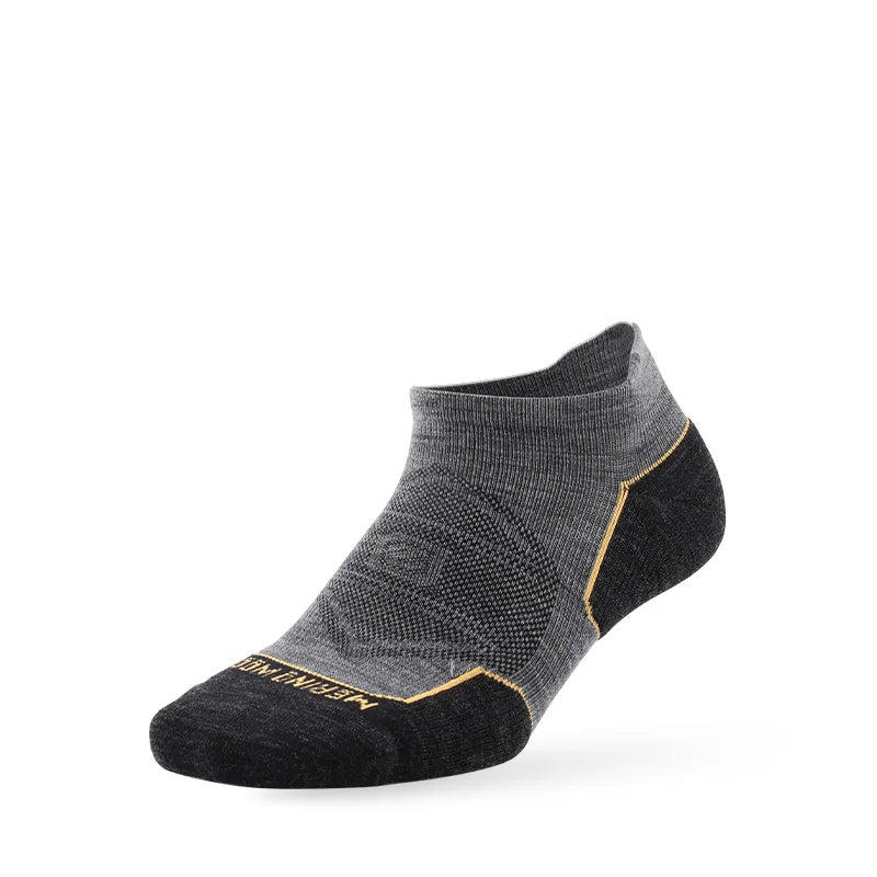 ZEALWOOD Marathon Running Socks, Men's Women's Outdoor Merino Wool Sports Compression Socks Breathable Cushion Cycling 1/3 Pairs