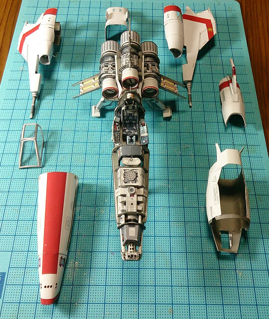 Battlestar Galactic Viper Mark 2 DIY Handcraft PAPER MODEL KIT Handmade Toy Puzzles
