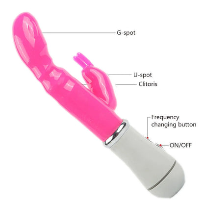 12 Speed G Spot Rabbit Vibrator Anal Sex Toys for Women Dildo AV Stick Vagina Clitoral Massager Female Masturbator Adult Product