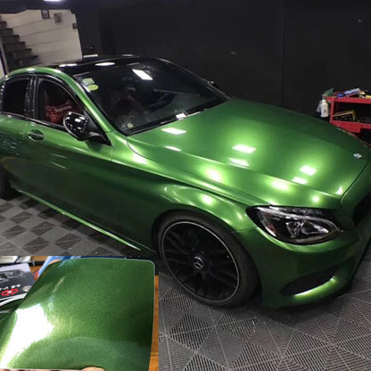 Premium Gloss Chameleon Pearl Glitter Metallic Green purple Vinyl Car Wrap Foil With Air Release Diamond Car Sticker Decal