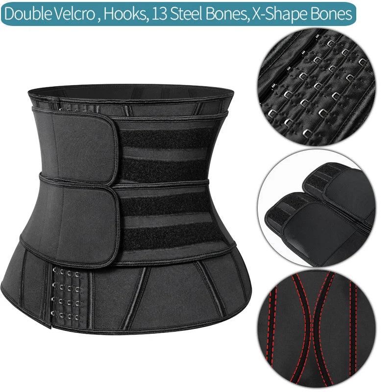 Men Waist Trainer Fitness Slimming Belt Sauna Body Shaper Corset for Abdomen Weight Loss Trimmer Belt Sweat Workout Fat Burner