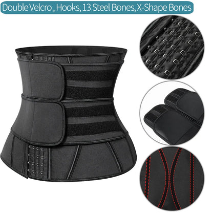 Men Waist Trainer Fitness Slimming Belt Sauna Body Shaper Corset for Abdomen Weight Loss Trimmer Belt Sweat Workout Fat Burner