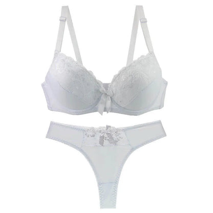DaiNaFang New Sexy Push Up Bra Sets Padded Solid Lace Underwear For Women BCDE Cup Plus Size Female Lingerie