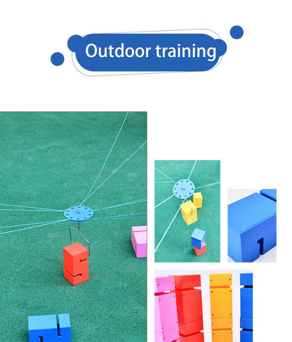 Child Outdoor Teamwork Game Props Toy Children Cooperate To Build Tower  Kindergarten Sensory Equipment Kids Sports Toys