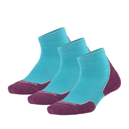 ZEALWOOD Marathon Running Socks, Men's Women's Outdoor Merino Wool Sports Compression Socks Breathable Cushion Cycling 1/3 Pairs