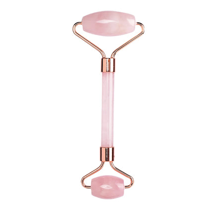 Face Care Massage Roller Natural Rose Quartz Gua Sha Tool Health Skin Acupuncture Massager Neck Slimming Anti Wrinkle Cellulite