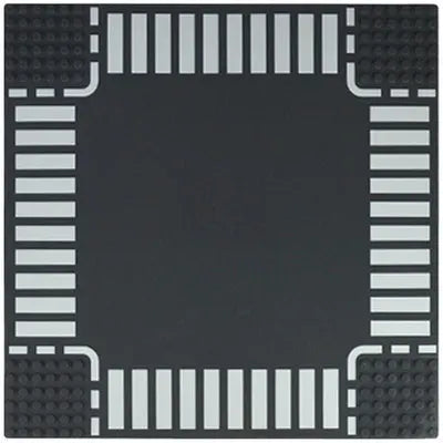 City Road Street Baseplate Straight Crossroad Curve T-Junction Building Blocks Base Plate 32*32 Compatible All Brands City