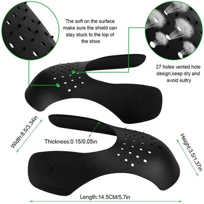 Crease Protector Shoe Anti Crease Bending Crack Toe Cap Support Shoe Stretcher Lightweight Keeping Shield Sneakers winter care