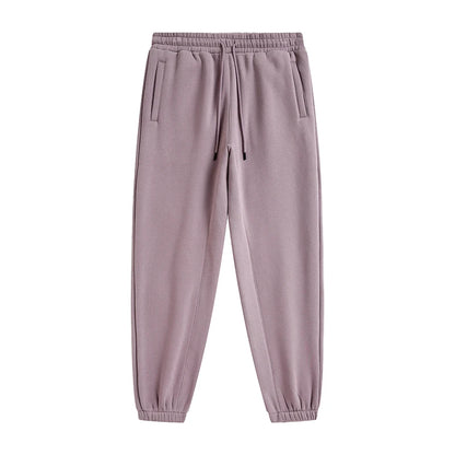 ZODF Trendy Men 345gsm Fleece Sweatpant Unisex Solid Color Loose Retro Hip Hop Winter Joggers Pants Brand Clothes HY0005