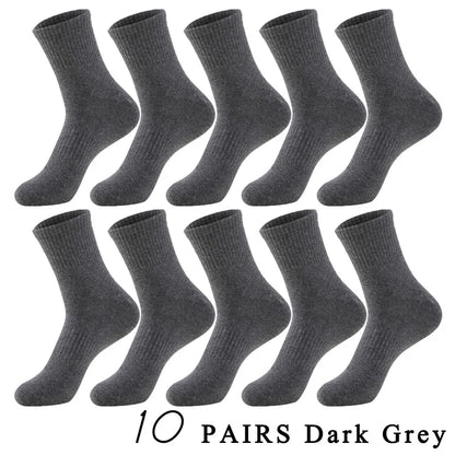 5 Pairs/Lot Socks Men Cotton Running Casual Thick Solid Compression Breathable Outdoor Travel Long High Crew Sock Male 4 Styles