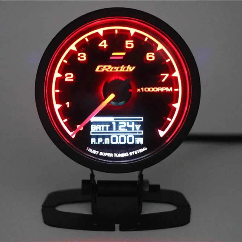62mm GReddi  Water Temp Gauges LCD Digital Display Turbo Boost Oil Pressure Air Fuel Ratio Exhaust Fuel Volta Rpm Racing Meter