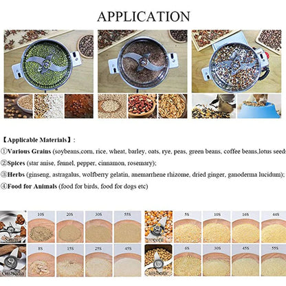 Big Capacity 800G Herb Grinder Coffee Machine Grain Spices Mill Medicine Wheat Mixer Dry Food Grinder