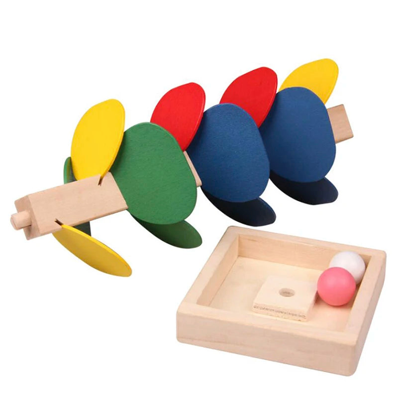 Colorful Tree Marble Ball Run Track Building Blocks Kids Montessori Wooden Toys Learning Educational Toys for Children 3 years