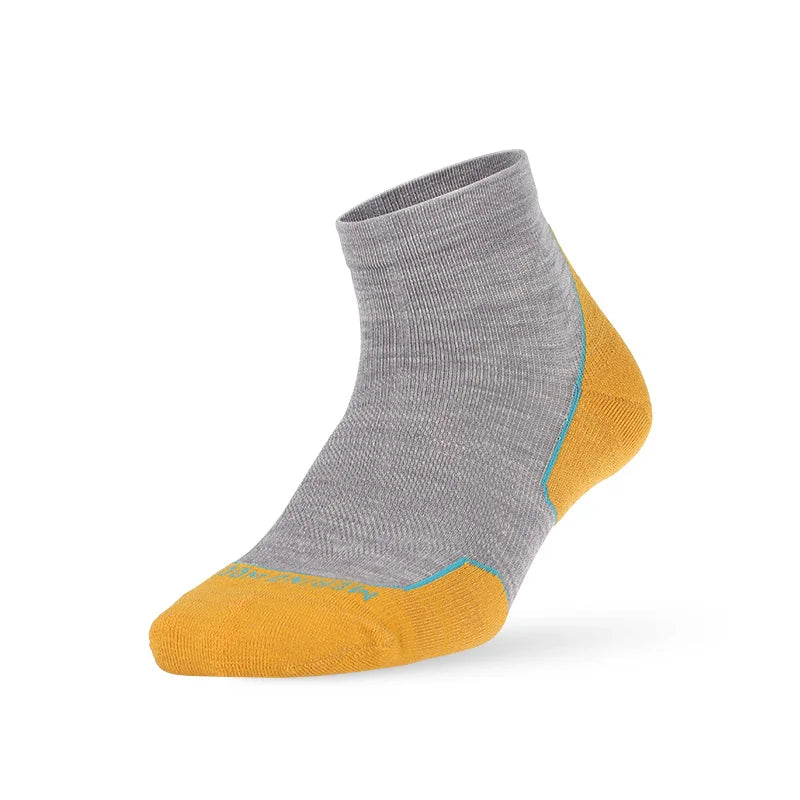 ZEALWOOD Marathon Running Socks, Men's Women's Outdoor Merino Wool Sports Compression Socks Breathable Cushion Cycling 1/3 Pairs