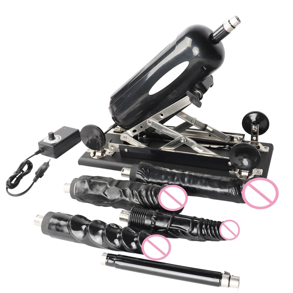 Automatic Telescopic Sex Machine Thrust Dildo Machine with Big Dildo for Men and Women Masturbation Sex Toys