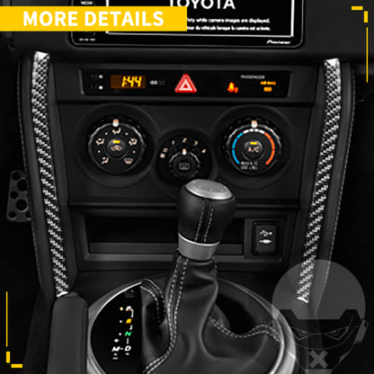 For Subaru BRZ Toyota 86 GT86 2017 2018 2019 Carbon Fiber Car Accessories Gear Shift Cup Holder Air Conditioning Trim Sticker