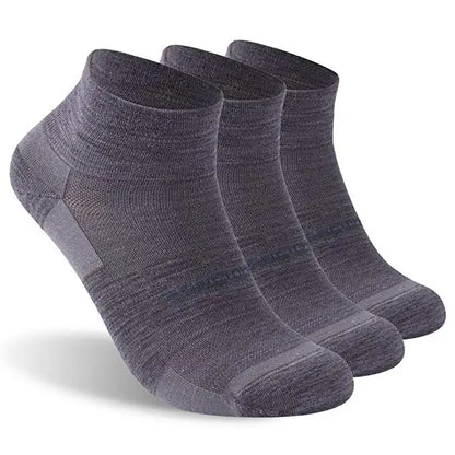 ZEALWOOD Merino Wool Running Socks Men Women No Show/Ankle/Crew Anti-blister Cushion Athletic Socks Ultra-Light Tennis 1/3 Pairs