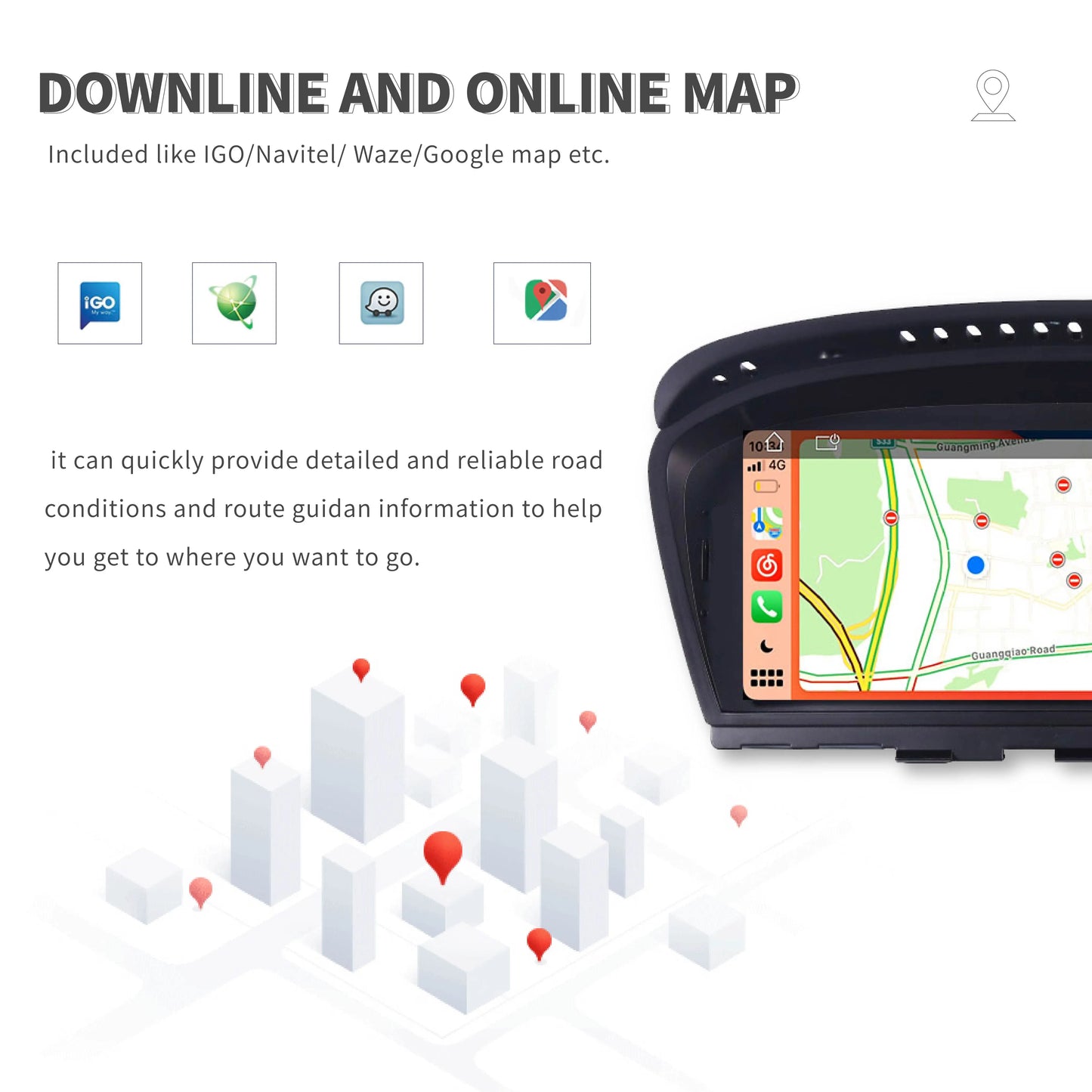 Wireless Apple CarPlay Android 15 Auto Car Multimedia For BMW 5 3 Series E60 E61 E62 E63 E90 E91 E92 E93 CCC CIC Radio GPS 4G
