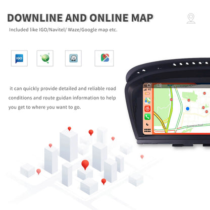Wireless Apple CarPlay Android 15 Auto Car Multimedia For BMW 5 3 Series E60 E61 E62 E63 E90 E91 E92 E93 CCC CIC Radio GPS 4G