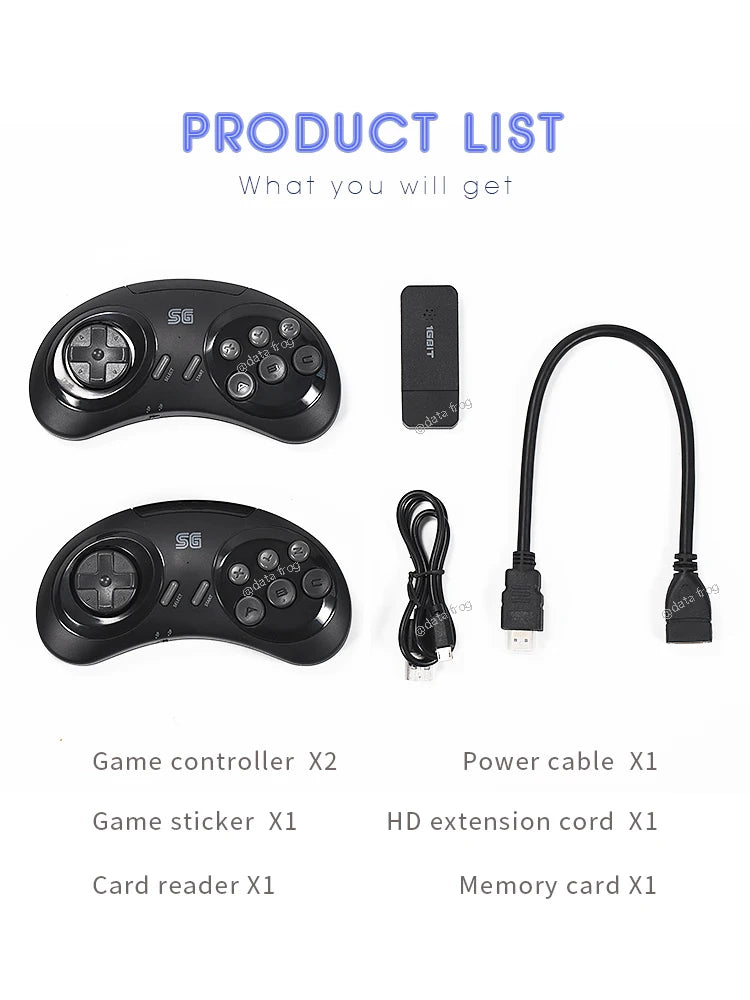 DATA FROG 4k 16-bit Wireless Retro Video Game Console Build In 900 Games HDMI-Compatible Retro Game Console For SEGA/FC/GBA