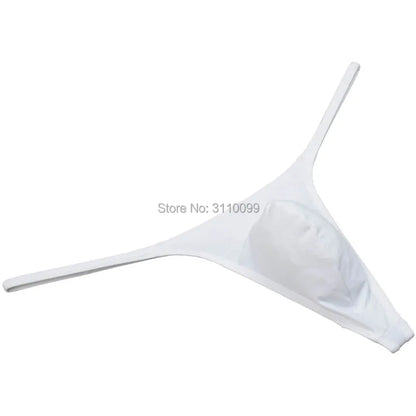 Soft Men's Close-fitting Pouch String Bulge Smooth Thong Minimal Coverage T-back Jock Strap Underwear