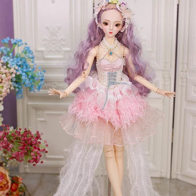 Special Price DBS Doll 1/3 BJD Mechanical Joint Body With Makeup Including Hair Eyes Clothes 62cm Height Girls Dream Fairy