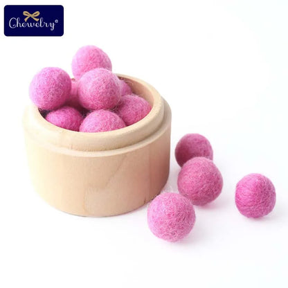 100PCS 20mm 100% Wool Felt Balls DIY Balls Hanging Accessories Candy Color Pom Pom Ball For Kids Party Crafts Children's Toys