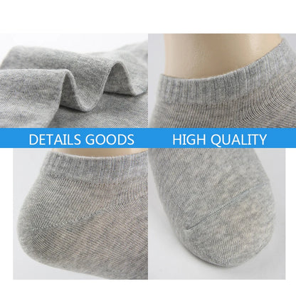 Men Summer Boat Socks Large size 44,45,46,47,48 Black Breathable Fashion Black Male Cotton Socks Men short Big New 10 Pairs