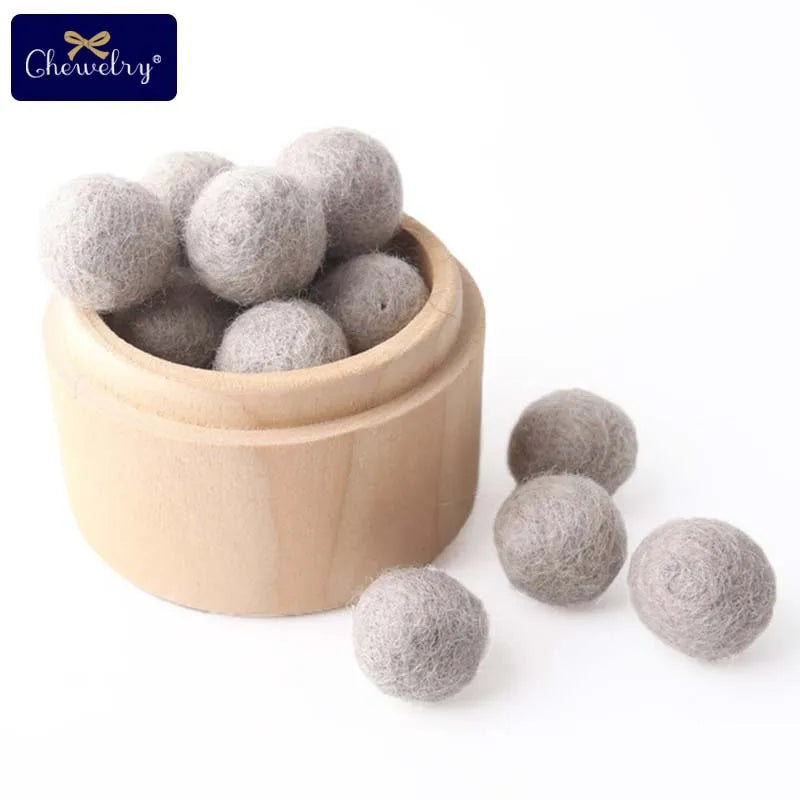 100PCS 20mm 100% Wool Felt Balls DIY Balls Hanging Accessories Candy Color Pom Pom Ball For Kids Party Crafts Children's Toys
