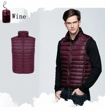 NewBang Men Sleeveless Warm Vest Ultra Light Down Vest Man Winter Solid Sleeveless Jacket Men's Lightweight Waterproof Vests