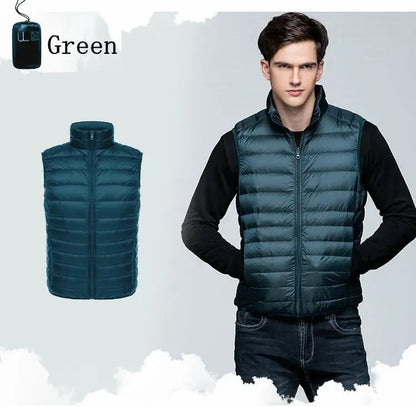 NewBang Men Sleeveless Warm Vest Ultra Light Down Vest Man Winter Solid Sleeveless Jacket Men's Lightweight Waterproof Vests