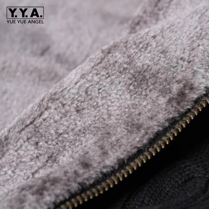 New Arrival Mens Cardigans Sweaters Casual Hooded Zipper Mens Sweaters Winter Warm Thicken Fur Lining Hombre Knitwear