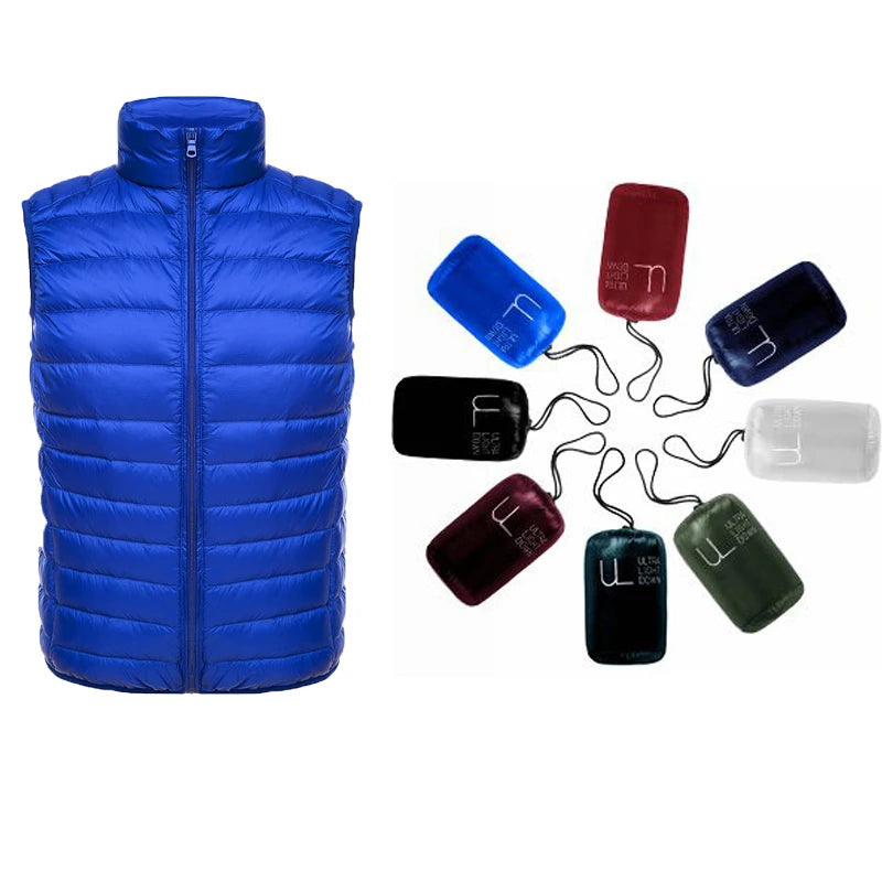 NewBang Men Sleeveless Warm Vest Ultra Light Down Vest Man Winter Solid Sleeveless Jacket Men's Lightweight Waterproof Vests