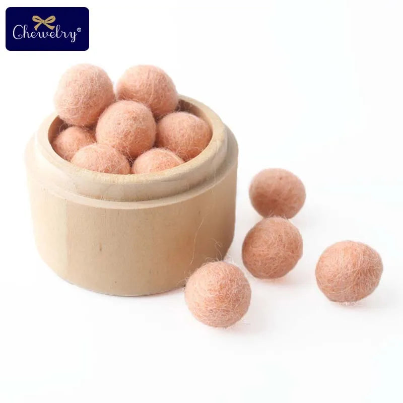 100PCS 20mm 100% Wool Felt Balls DIY Balls Hanging Accessories Candy Color Pom Pom Ball For Kids Party Crafts Children's Toys