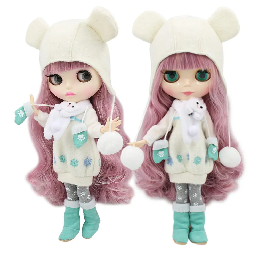 ICY DBS blyth doll 1/6 toy bjd joint body mix pink Hair white skin joint body gift 1/6 30cm nude doll anime