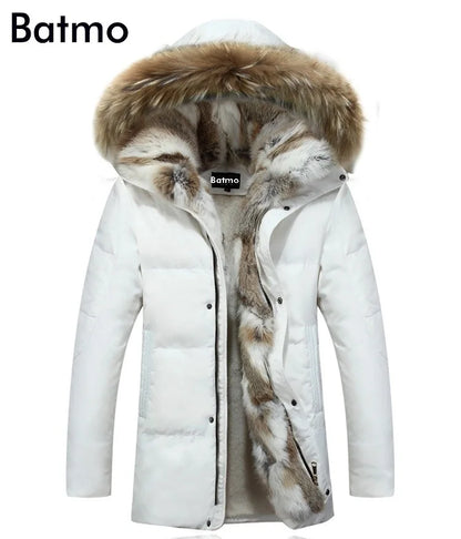 2025 winter High Quality duck down jacket men coat parkas thick Liner male Warm Clothes Rabbit fur collar ,PLUS-SIZE 828