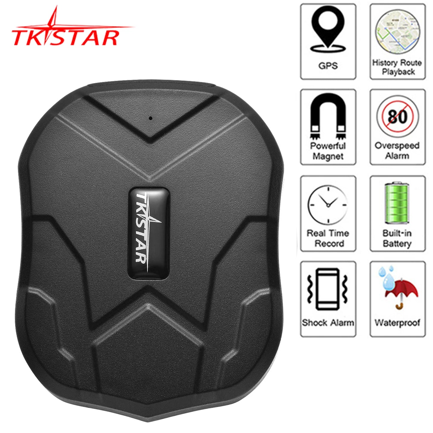 Car Tracker GPS Tracker Car TKSTAR 2G TK905 5000mAh 90 Days Standby Vehicle Tracker GPS Locator Waterproof Magnet  Free Web APP